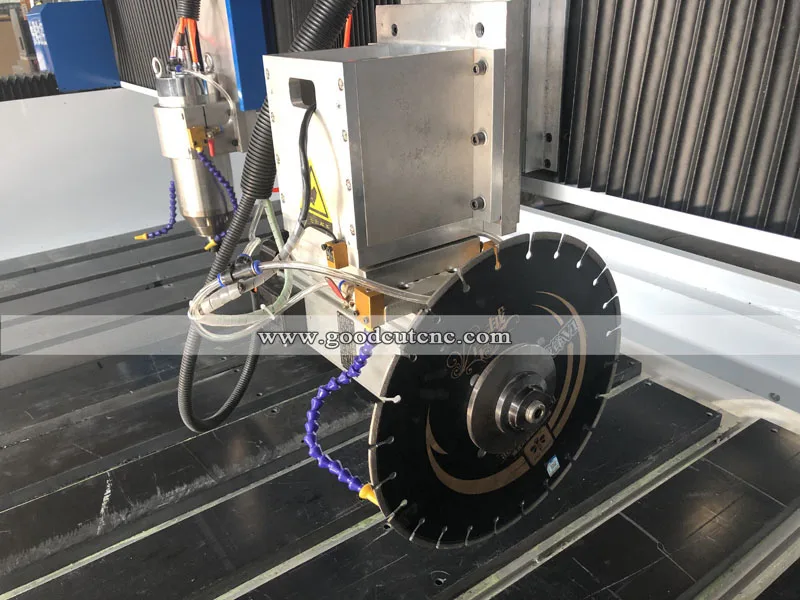 

GC1530 double heads cnc stone carving machine cutting with saw web
