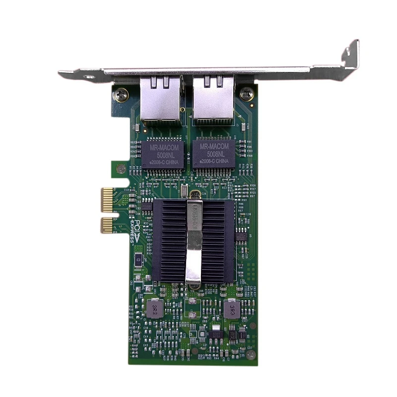 computer network card desktop pci e dual port with intel82576 chip network card support convergence soft routing ros free global shipping