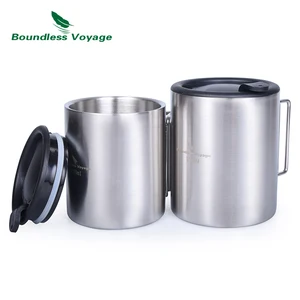 Портативная кофейная чашка для пикника, BV1008BV1009, из нержавеющей стали, объемом 220-300 мл