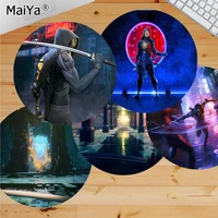 maiya custom skin ghostrunner silicone round mouse pad to mouse game gaming mousepad rug for pc laptop notebook