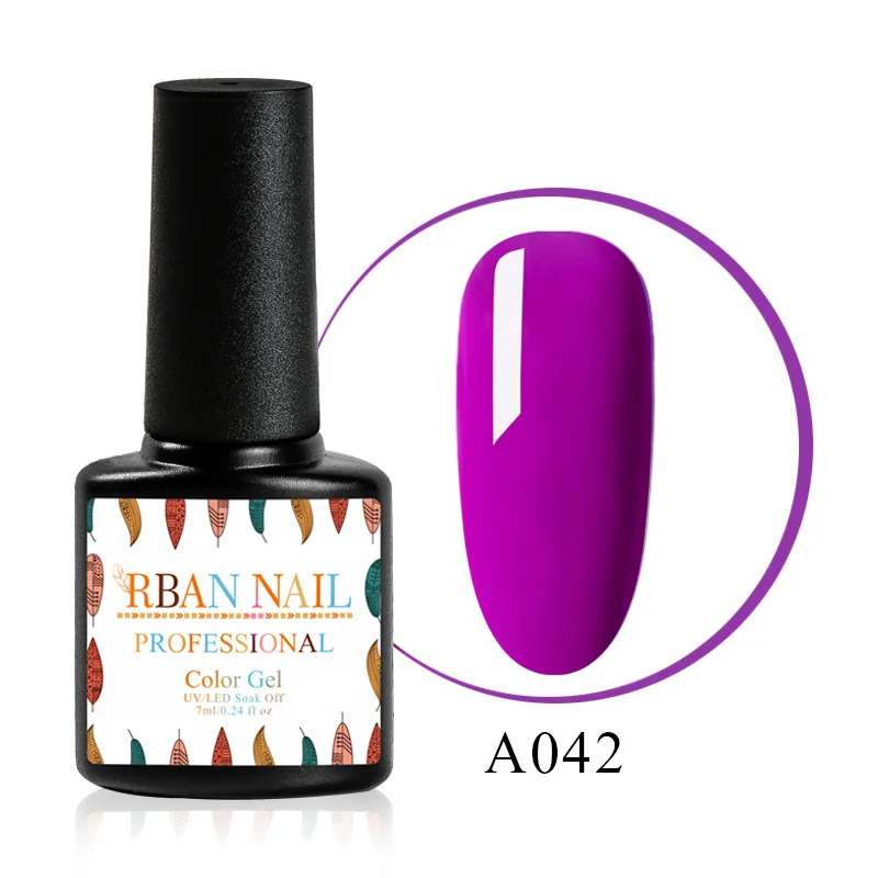 M30042 RBAN NAIL 7 мл чистый Гель-лак для ногтей замачиваемый УФ светодиодный Гель-лак Стойкий черный белый розовый основа для ногтей Гель-лак для маникюра - Цвет: M30042