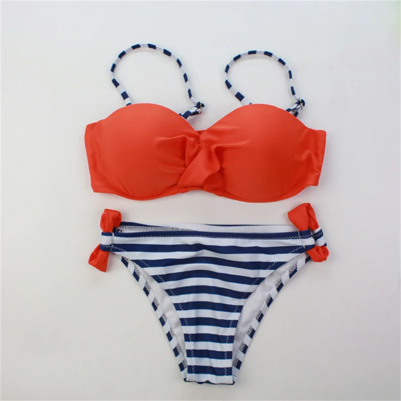 

New Sexy Push Up Bikinis Women Swimsuit 2021 Mujer Bathing Suits Halter Top Bikini Set Plus Size Swimwear Women XXXL 2 Piece Set