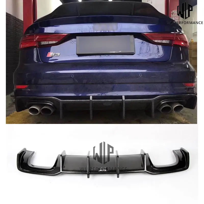 A3 S3 высококачественный диффузор для губ из углеродного волокна автомобильный