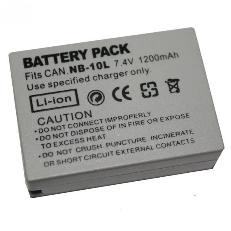 7 4 V 1200 мА/ч NB-10L NB10L Камера Батарея + AC Зарядное устройство для Canon SX40 HS SX40HS SX50 SX50HS G1 X