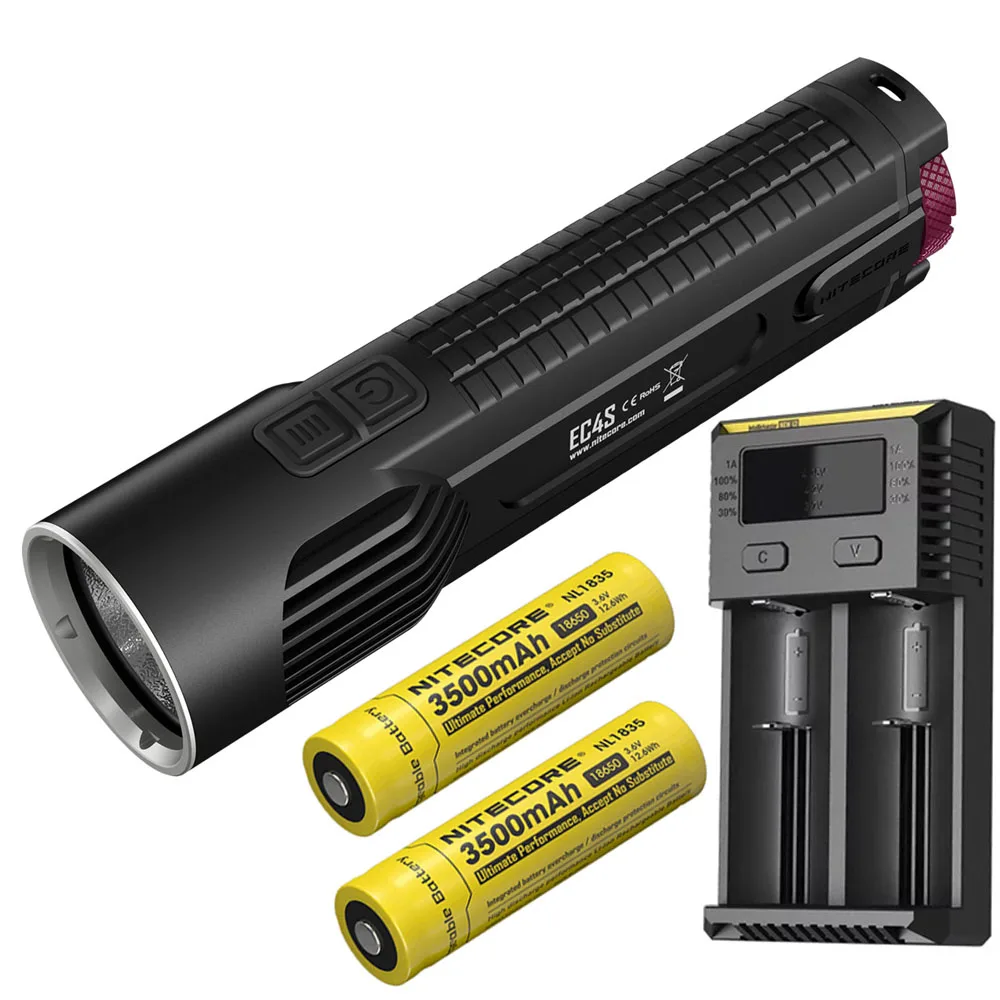 EC4S NL1835 I2 NITECORE EC4S ручной светильник для вспышки CREE XHP50 Макс. 2150 люмен луч бросок 280 м наружный фонарь поисково-спасательный Тактический светильник - Испускаемый цвет: EC4S NL1835 I2