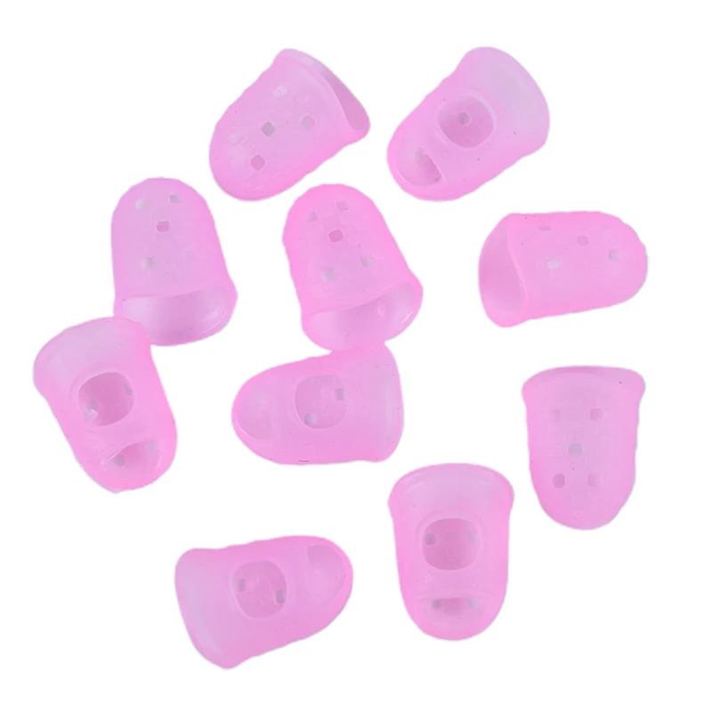 10 шт. наперсток для пальцев Защита медиаторы Защитные колпачки 4 цвета