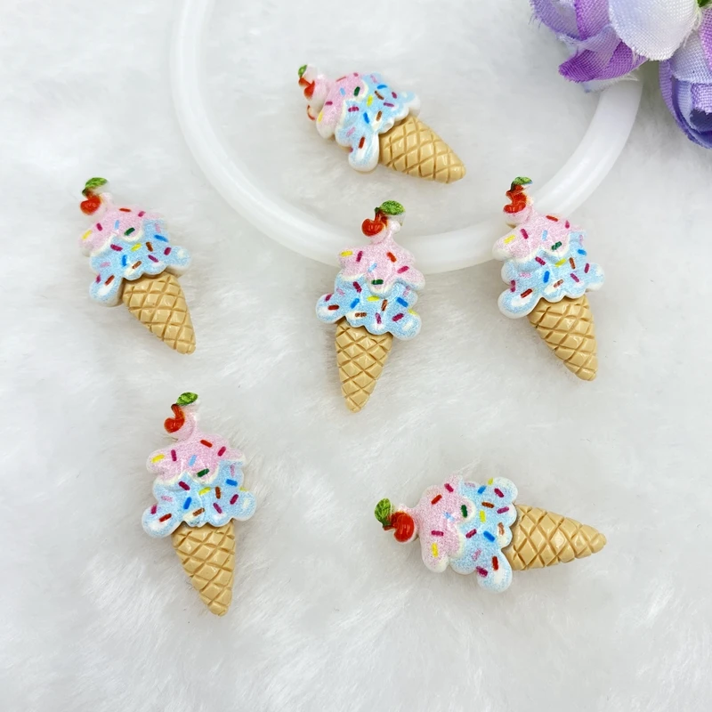 10 шт./лот новые миниатюрные прекрасные кабошоны из смолы с плоской задней