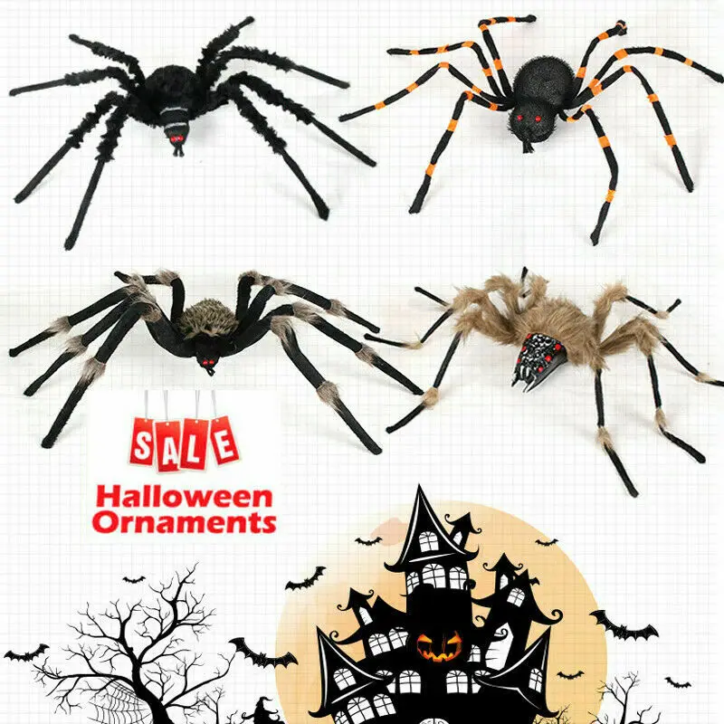 Украшение для Хэллоуина паук дом с привидениями реквизит дома и улицы Черный