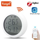 Датчик температуры и влажности Tuya Smart life Zigee или Wi-Fi, комнатный гигрометр с ЖК-дисплеем, детектор температуры и влажности для умного дома