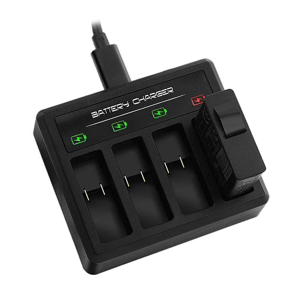 4 канальное USB зарядное устройство с портом Type C и зарядным устройством для камеры