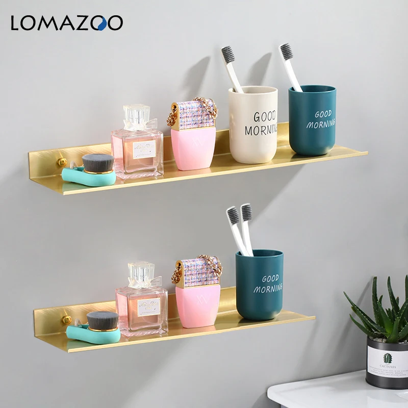 Аксессуары для ванной комнаты полка 30 Вт 40/50 см современный золото на кухню стену