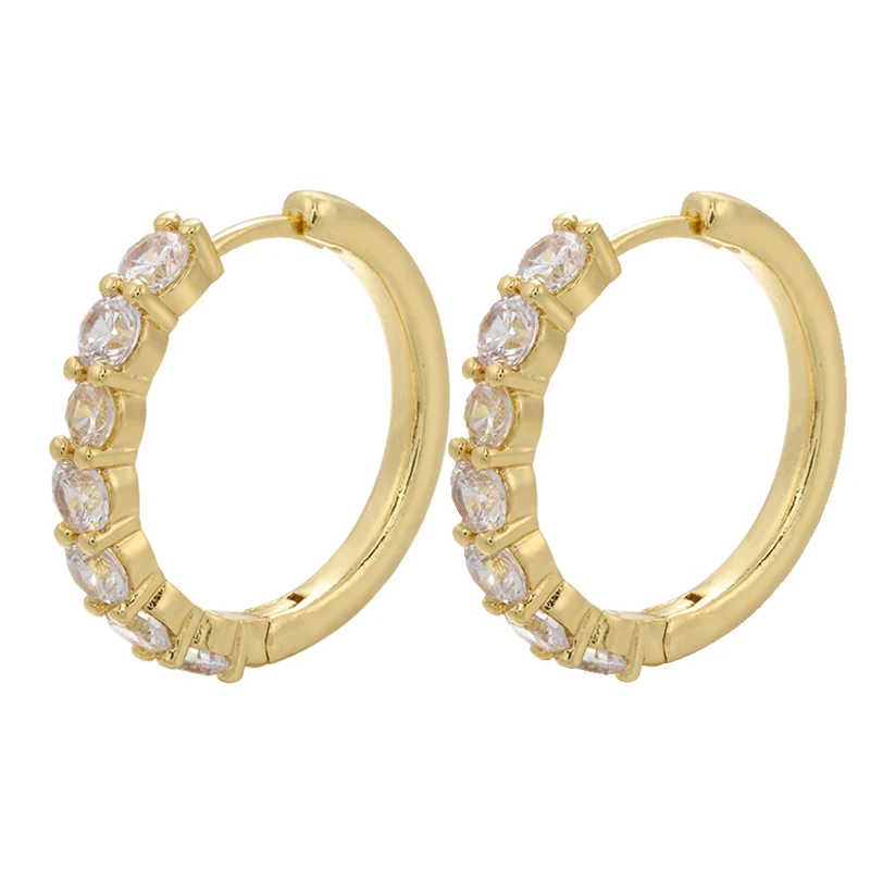 

Luxury 1 piece luxury NEW gold/silver color big hoop earrings Shiny crystal hoop earrings for women fashion Chic Jewelry
