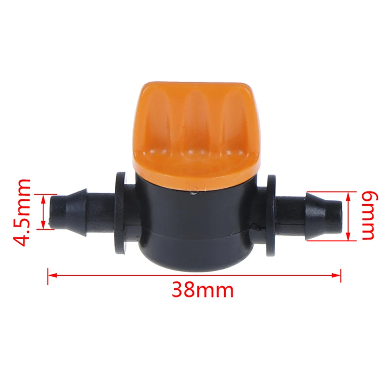 10 шт. мини-клапан с 4/7 мм шлангом для орошения сада клапан управления потоком воды