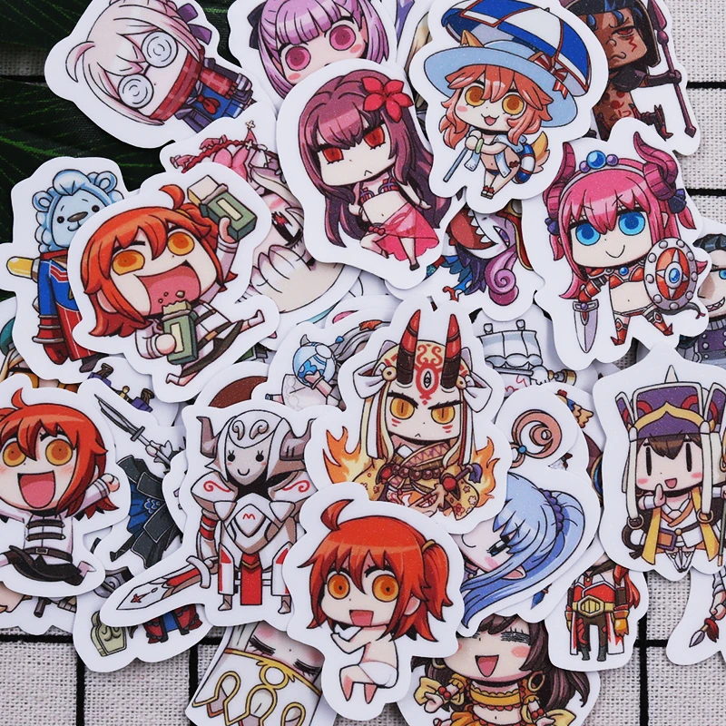 43 шт. фигурки FGO Fate/Grand аниме наклейки на чемодан косплей реквизит декор для багажа