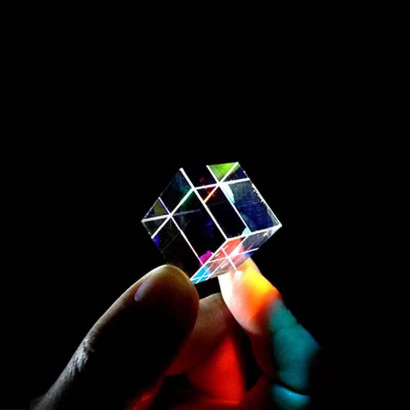 Призма комбинированный куб 6 сторонняя оптическая RGB стеклянная линза квадратная