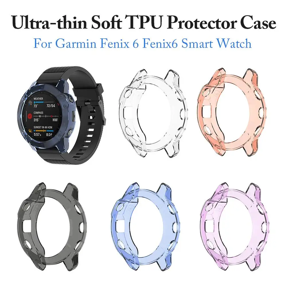 Чехол для Garmin Fenix 6 защитный чехол умных часов Мягкий из ТПУ силиконовый s Fenix6