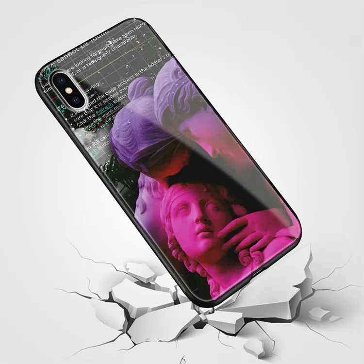 Эстетика vaporwave статуя абстрактный мягкий силиконовый стеклянный чехол для телефона чехол для Apple iPhone 6 6s 7 8 Plus X XR XS 11 Pro max