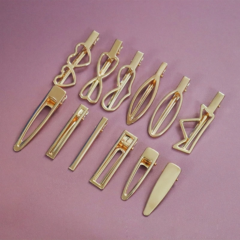 

16PCS DIY Barrettes Silicone Epoxy Resin Molds DIY Hair Pin Jewelry Casting Mold 40JF