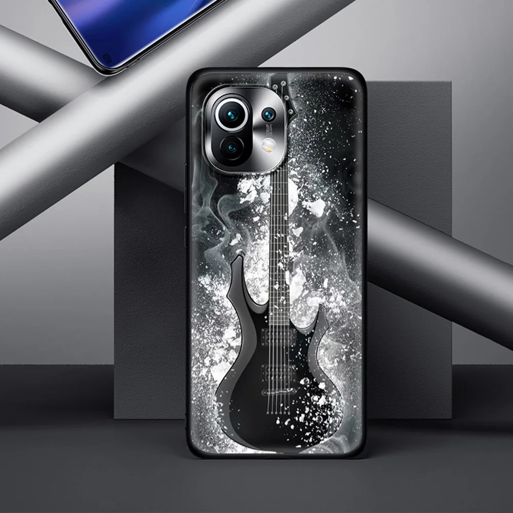 

Bass Guitarra Silicone Soft Coque for Xiaomi Mi X3 NFC M3 10S 10T 9T 9 Lite Note 10 Pro 5G 11 Thin Phone Case Shell