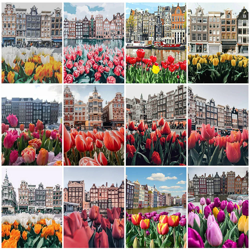 

Алмазная вышивка EverShine, цветок, искусственная живопись, тюльпан, вышивка крестиком, мозаика для дома «сделай сам», декор для комнаты