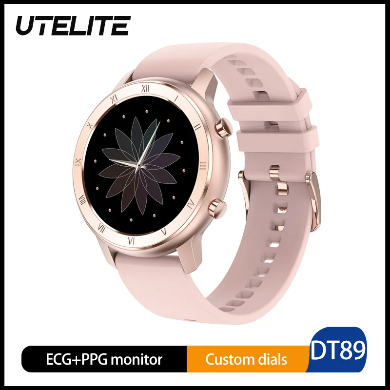 Смарт часы UTELITE DT89 для мужчин и женщин водонепроницаемые фитнес трекеры с IPS