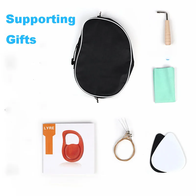 Лира Harp19 струны пианино деревянный из красного дерева музыкальный инструмент