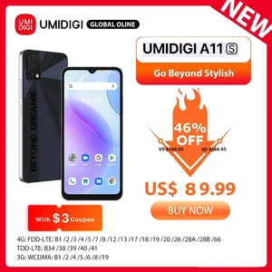 umidigi a11s global version smartphone 6 53 hd large full display 4gb 32gb 5150 mah 16mp triple camera cellphone free global shipping