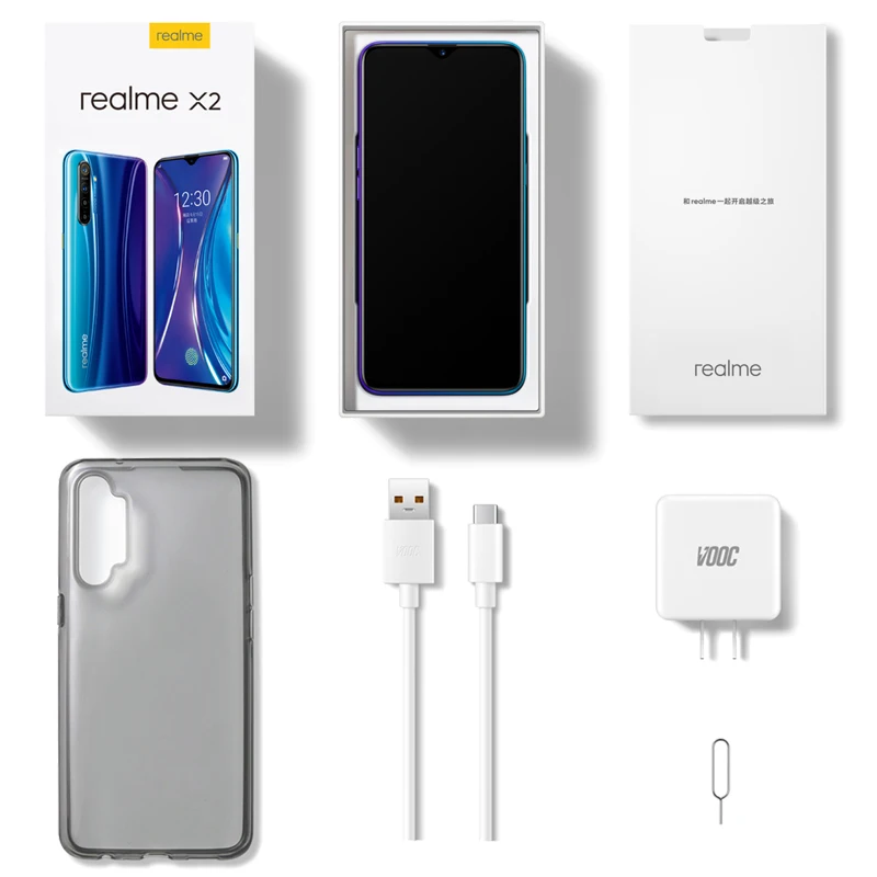 Оригинальный мобильный телефон realme X2 6 5 &quotSnapdragon 730G NFC 64MP Quad camera 50W Super VOOC Быстрая