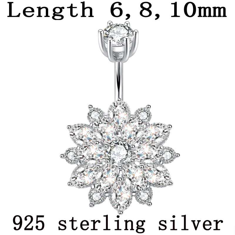 Кольцо с пуговицами для живота кольцо натуральным серебром антиаллергический