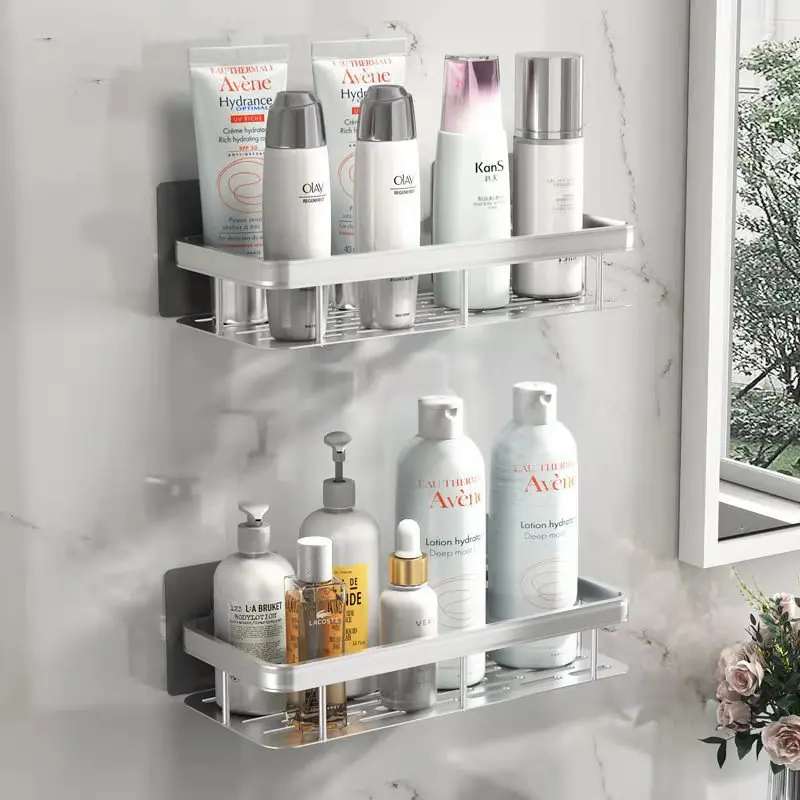 

Bathroom Shelves Bathroom Shelf Organizer Toilet Adhesive Shampoo Gel Storage Basket Decoration Bathroom Corner Shower Shelf Rac