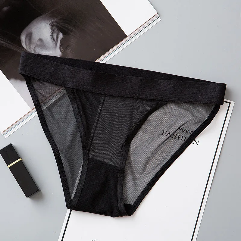 Прозрачные бесшовные трусики M L XL нижнее белье женские трусы со средней талией