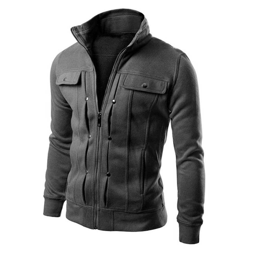 Мужская зимняя теплая Повседневная куртка на молнии мужская 2019 бесплатная