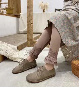 4 цвета -- Lamtrip 2020 осень-зима готические кружевные лоскутные леггинсы Лолита Мори девушка японская девушка