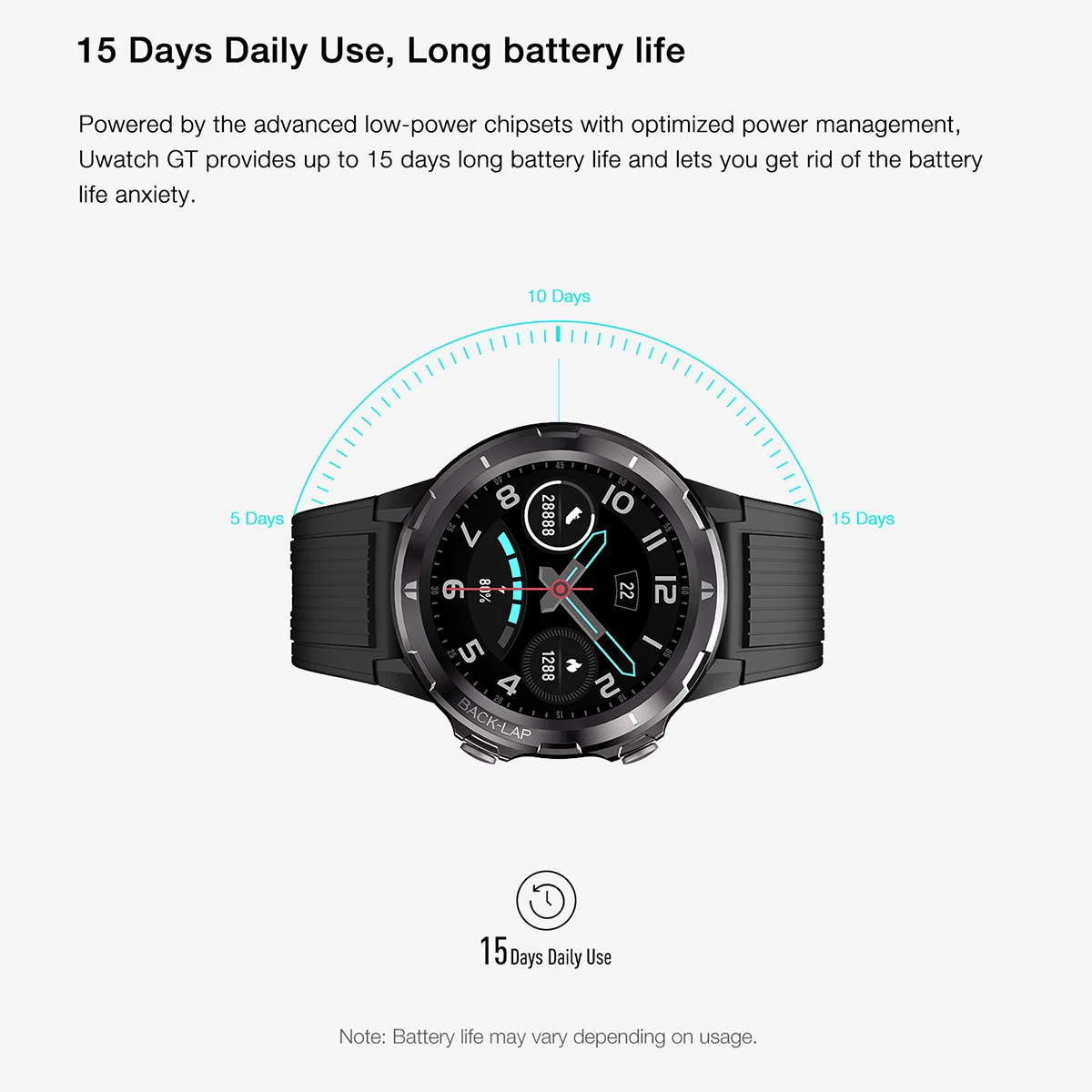 UMIDIGI Uwatch GT Смарт-часы 5ATM водонепроницаемый BT5.0 монитор сердечного ритма во время сна фитнес-трекер Шагомер Шаг Калорий умные часы