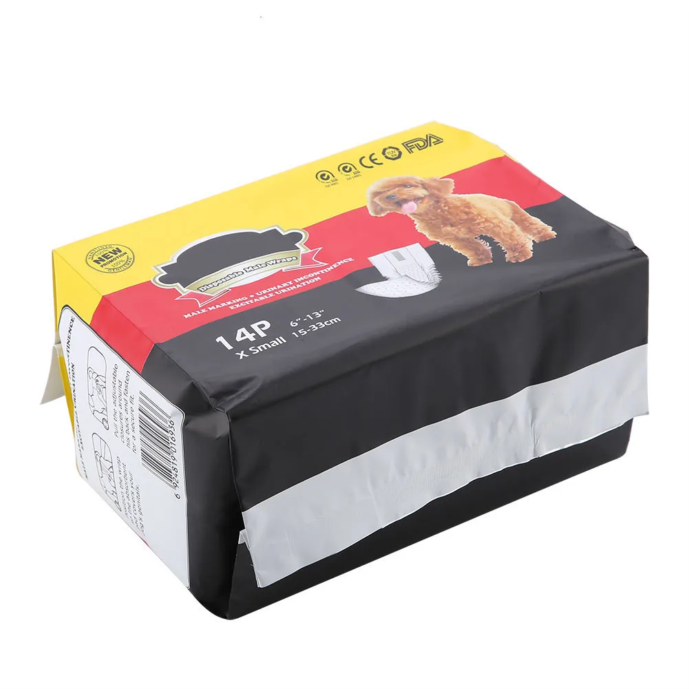 Собака Подгузники высокое качество мужской собаки мягкая Одноразовая собака