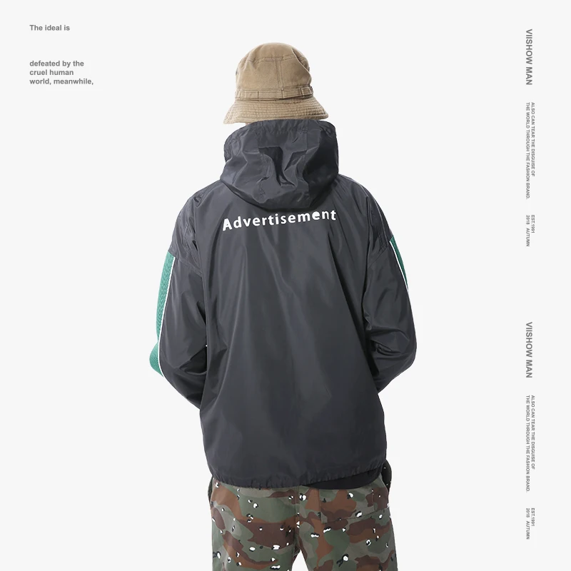 VIISHOW осенние куртки для мужчин брендовая одежда сетки Лоскутная модная куртка