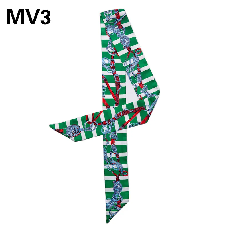 

Регулируемый шелковый шарф с рисунком, размеры 95*5 см