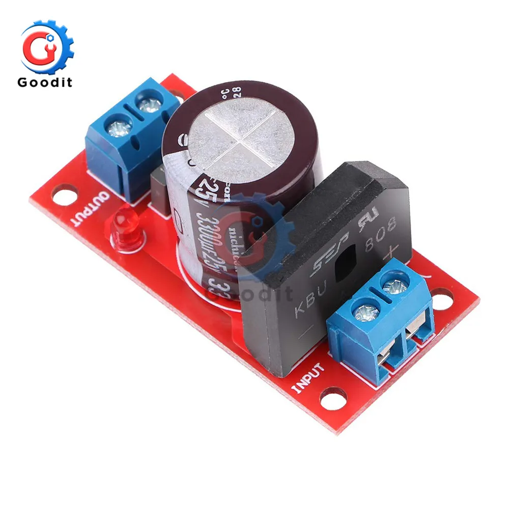 

Rectifier Filter Power Board 3A 8A Rectifier with Red LED Indicator AC Single Power To DC Single Source Board