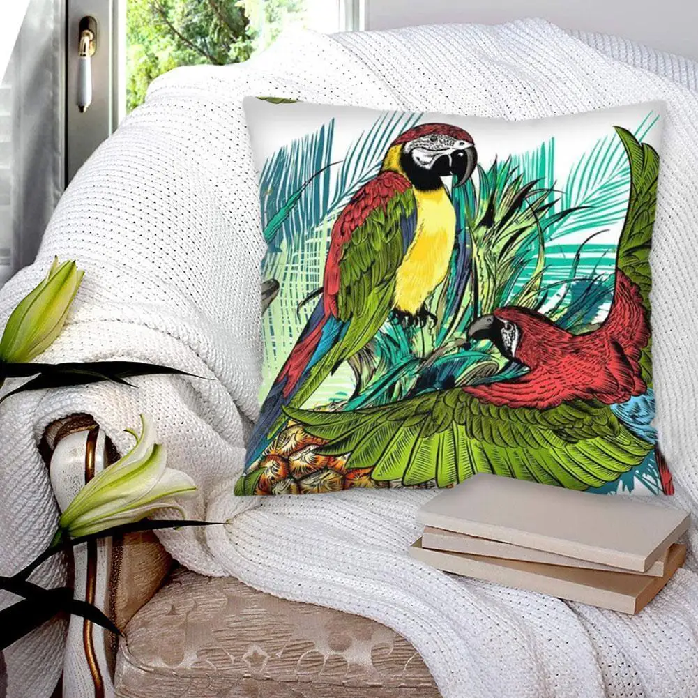 

45*45cm Single-sided Peach Skin Floral Cushion Cover Cover Pillowcase Cushion Decoration Sofa Home T2z3