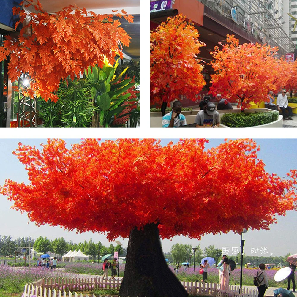 Искусственные листья фикус Microcarpa 12 шт./лот пластиковые ветки дерева уличные