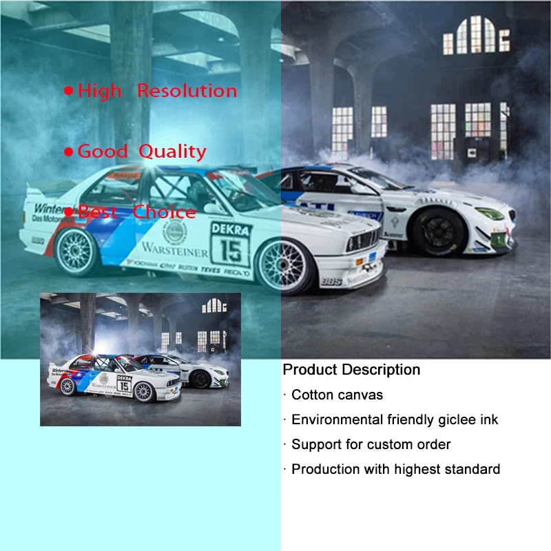 Современные постеры и принты автомобилей BMW гоночный брезент supercar M6 E30 роспись