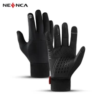 winter outdoor sports running glove warm touch screen gym fitness full finger cycling gloves for men women knitted magic gloves