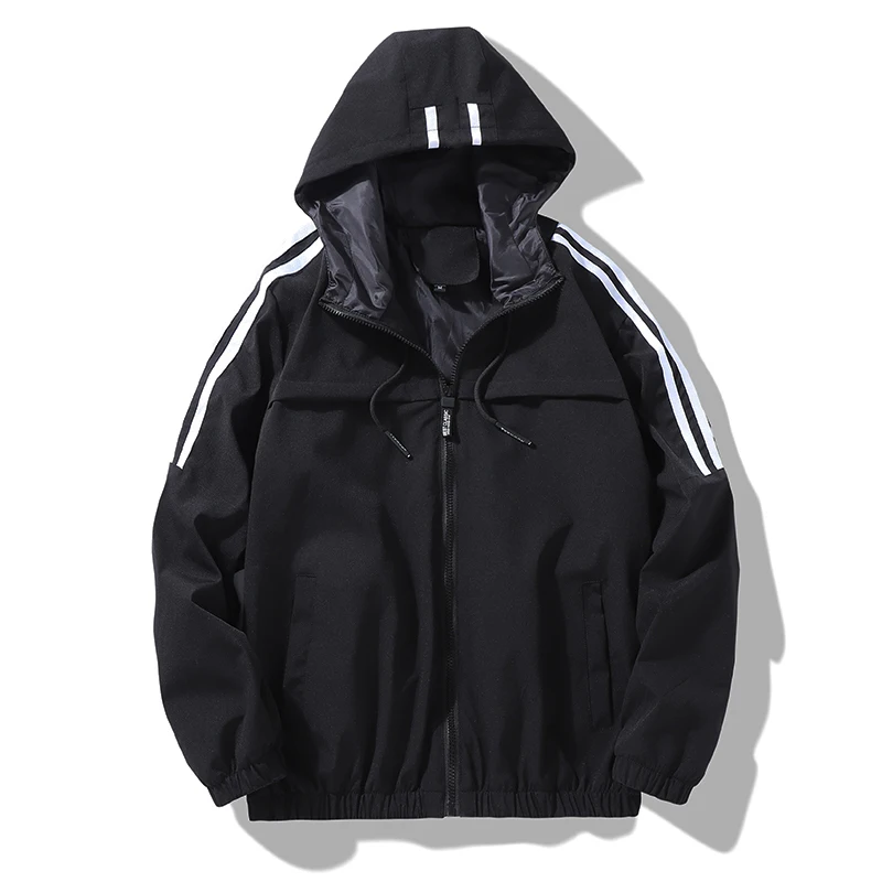 

Мужская ветровка, куртка на молнии, толстовки, мужские повседневные куртки с капюшоном, осенний спортивный костюм, уличная одежда, тонкое па...