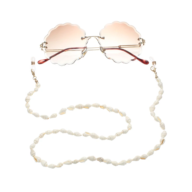 

White Small Conch Shell Reading Glasses Chain Sunglasses Eyewears Cord Holder Neck Strap Rope Necklace Eyeglass String Lanyard