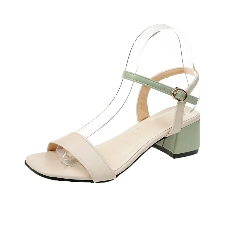 

2021 Sandals Women Summer Sexy Chunky Heels Lady Dress Shoes New Fashion Women's Sandals Elegant Women Office Sandals