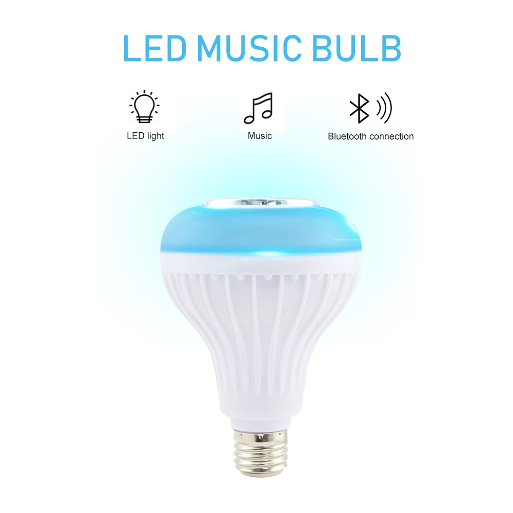 Умная Беспроводная Bluetooth-Колонка RGB Светодиодная лампа 12 Вт музыкальная звуковая