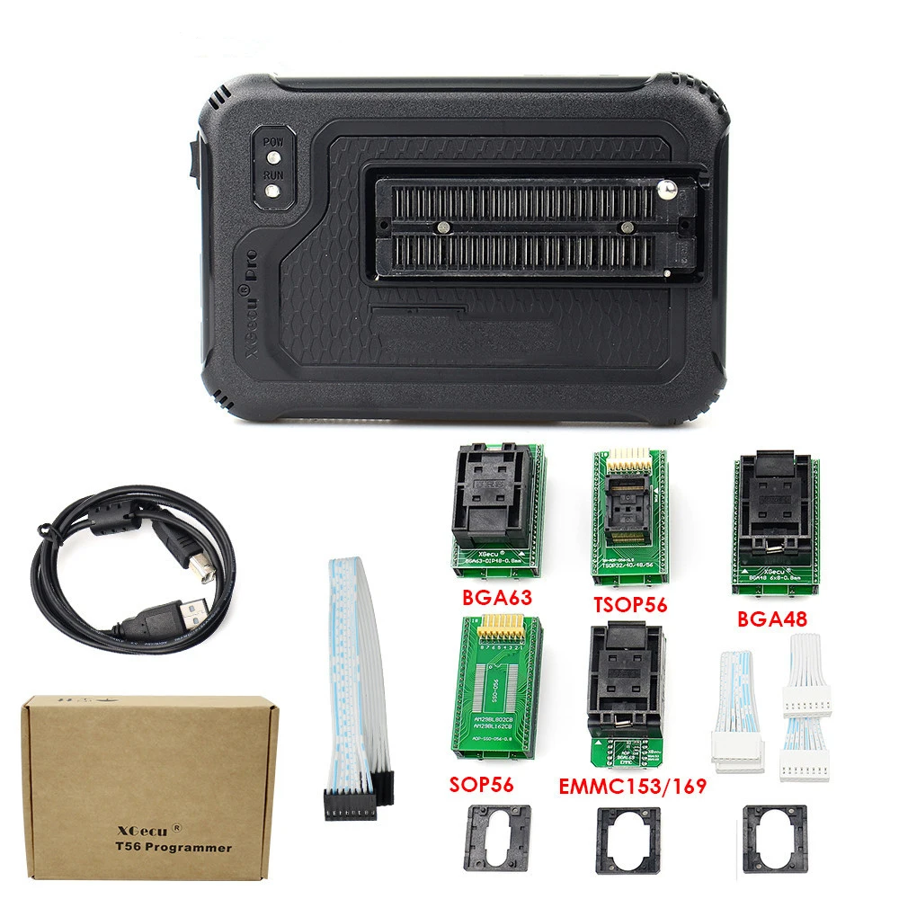 UPMELY XGecu T56 Universal Programmer +5 Adapter Powerful Support Nor Flash / NAND/EMMC Date Portable Calculator Smart Test Clip |