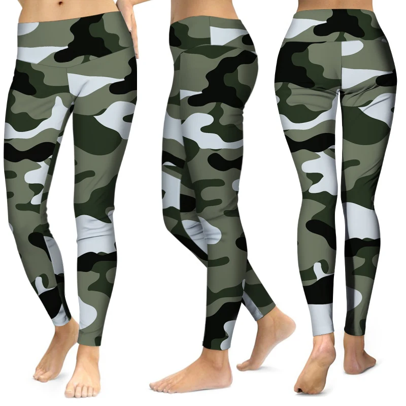 

Women Sports Legging Running Legging Pants Fitness Soft High Waist Breathable Gym Compression Pant 3D Camouflage