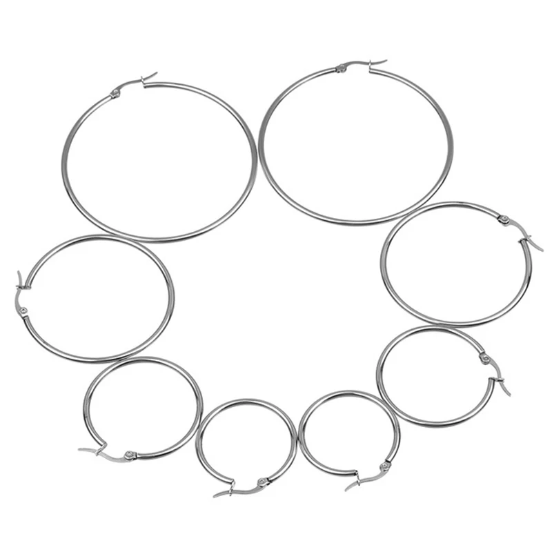 2 шт./компл. серьга Кольцо из нержавеющей стали серьги для Для женщин Женский DIY