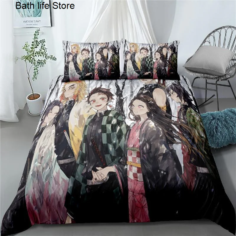 Комплект постельного белья из аниме рассекающий демонов с дьявольским лезвием